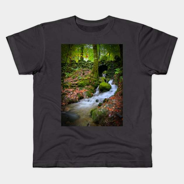 Lake District Waterfall Kids T-Shirt by Graz-Photos